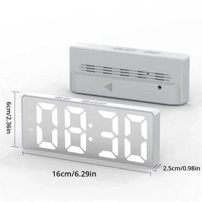 LED Mirror Alarm Clock with Snooze Feature - Smarsty