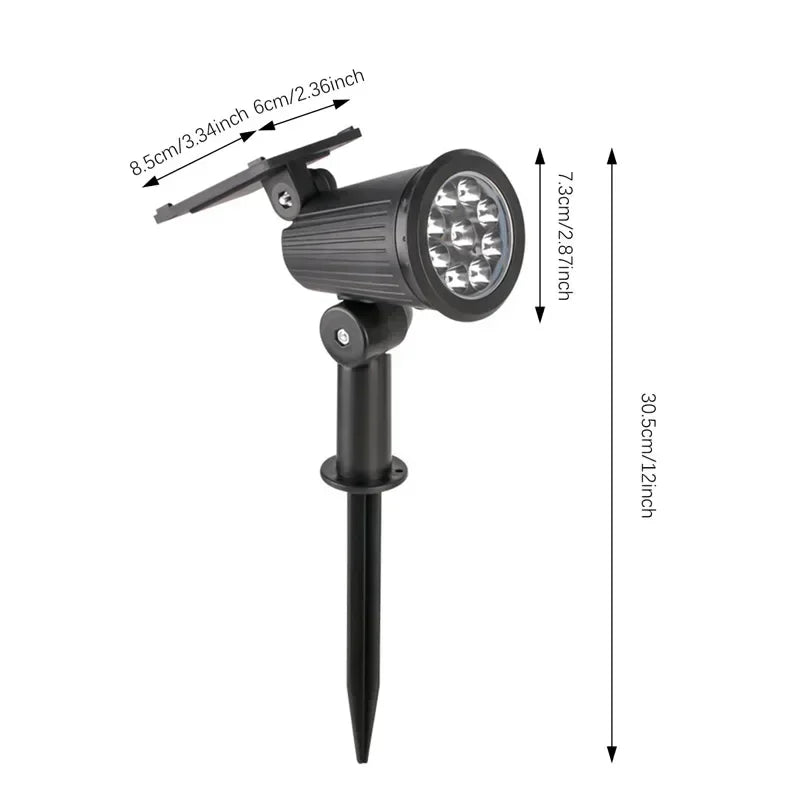 Adjustable LED Solar Spotlights for Outdoor Garden Lighting - Smarsty