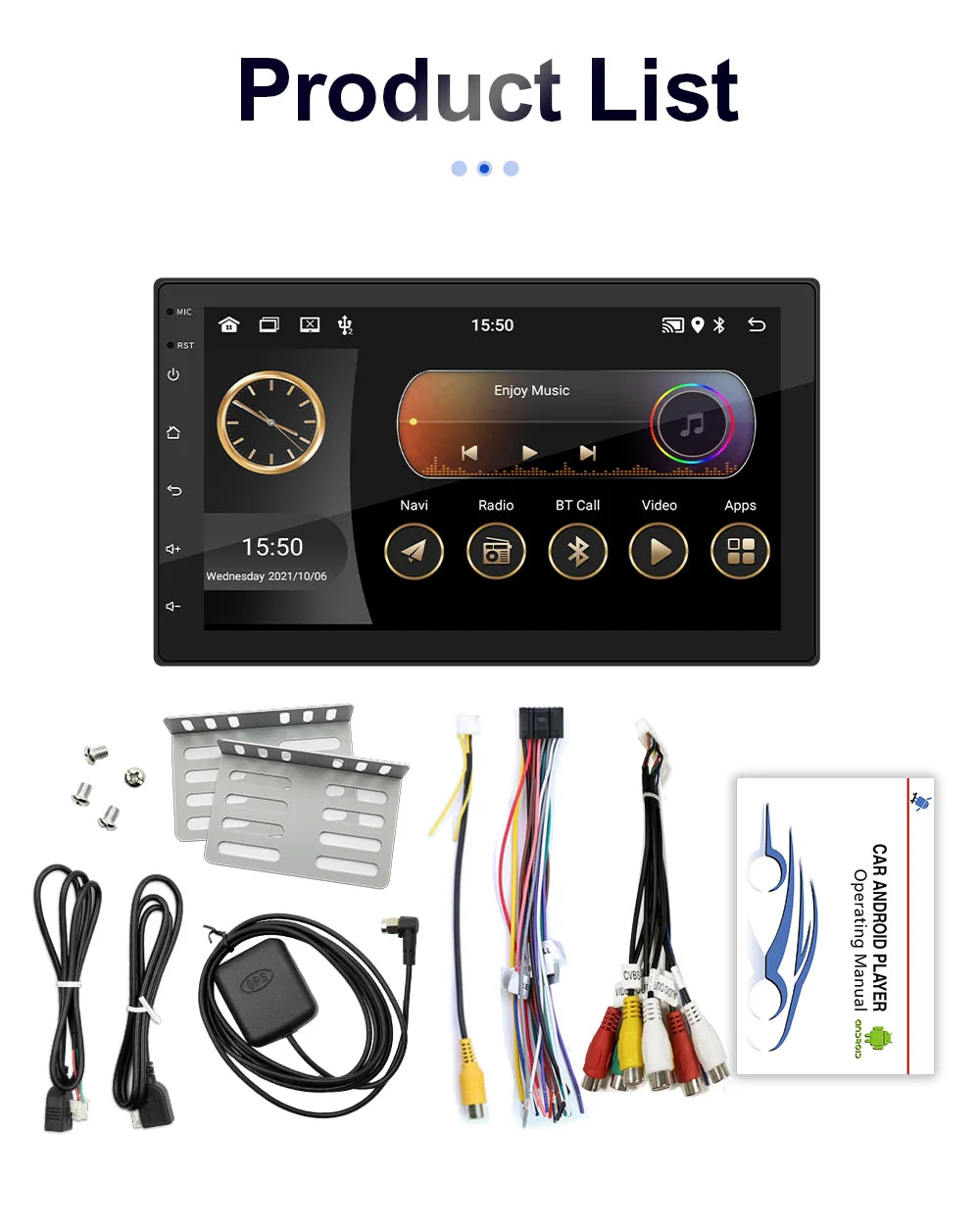 Universal Android 13 Car Stereo Seven Inch GPS Navigation - Smarsty