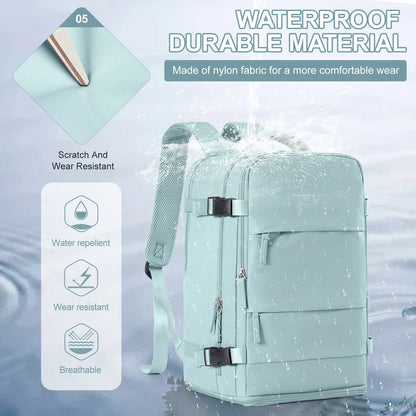 Women Men Hand Luggage Backpack Business College Laptop Travel Backpack Waterproof Carry on mochila viaje cabina avion 40x20x25 - Smarsty