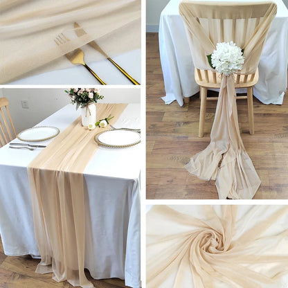Chiffon Table Runner for Elegant Wedding and Party Decor - Smarsty