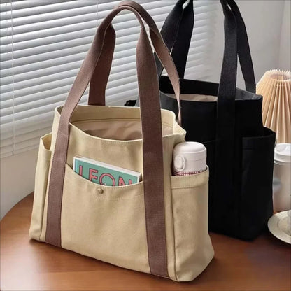 Large Capacity Canvas Tote for Work and College Everyday - Smarsty