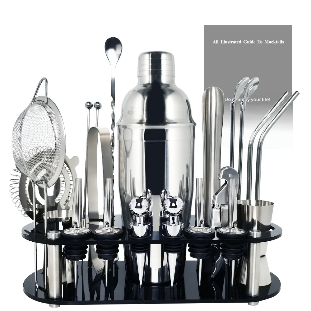 Boston Cocktail Shaker Set with 13 to 22 Bar Tools - Smarsty
