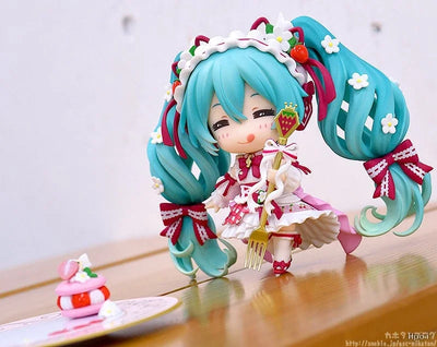 10cm #1939 Hatsune Miku Anime Figure 15th Anniversary Strawberry Miku Action Figure #1940 PVC Collection Model Doll Toys Gift - Smarsty