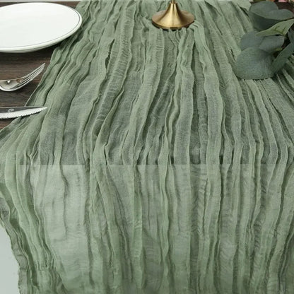 Pink Cheesecloth Table Runner for Romantic Weddings - Smarsty