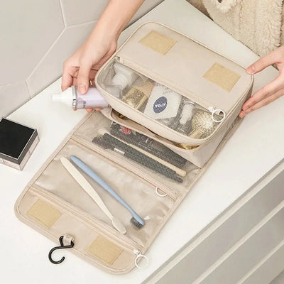 High Quality Travel Makeup Bag Waterproof Toiletries Organizer  Women Neceser Bathroom Hook Wash Pouch Hook Makeup Storage Bag - Smarsty