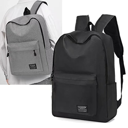 Men's backpack made of nylon, suitable for school, business trips and single or double shoulder carrying - solid color design - Smarsty