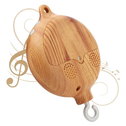 Revolving Music Box For Newborns Baby Crib Imitation Wood Color Hanging Rattle Baby Soothing Musical Toys 0-12 Months Baby Gift by Smarsty