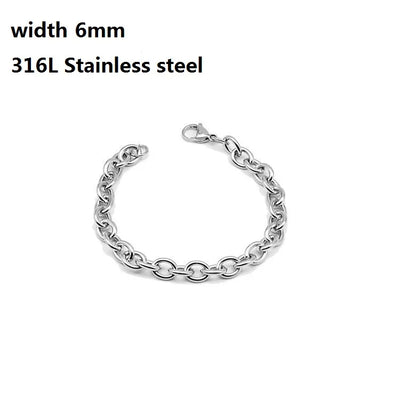 316L Stainless Steel Cuban Chain Bracelet for All - Smarsty