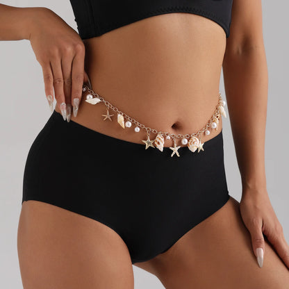 Bohemian Summer Beach Shell Waist Chain Jewelry - Smarsty