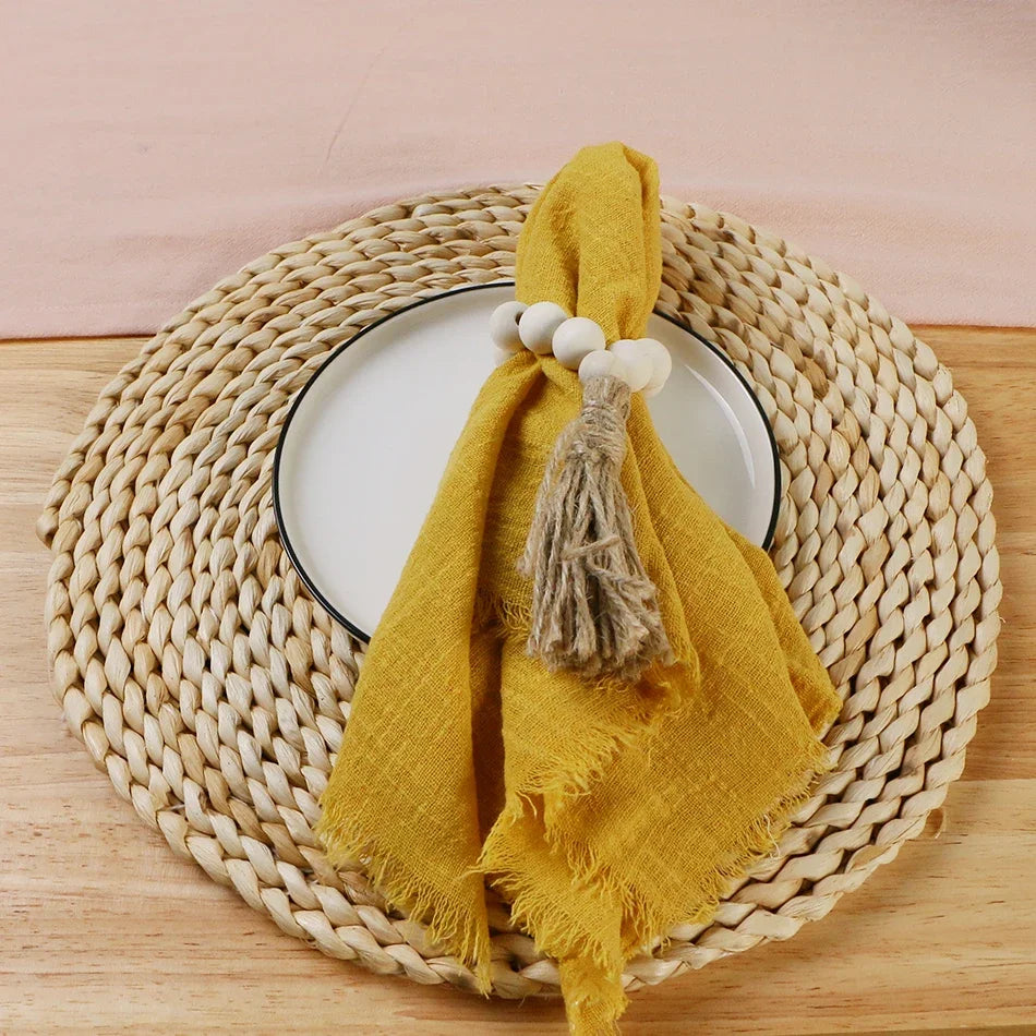 Reusable Cotton Wedding Napkins for Rustic Table Decor - Smarsty