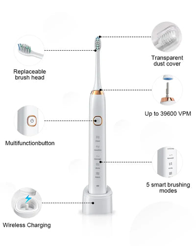 Sarmocare Sonic Electric Toothbrush for Deep Cleaning - Smarsty