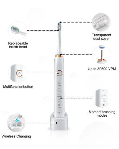 Sarmocare Sonic Electric Toothbrush for Deep Cleaning - Smarsty