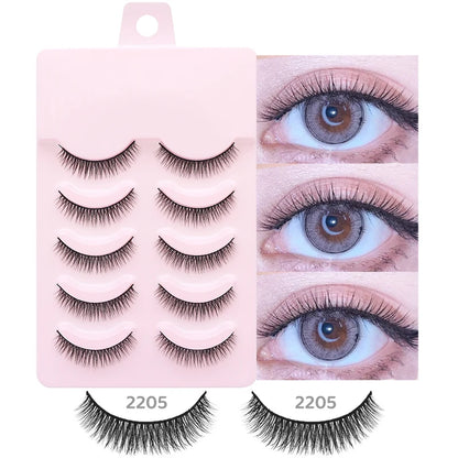 DINGSEN 5 Pairs Soft Natural Long False Eyelashes - Smarsty