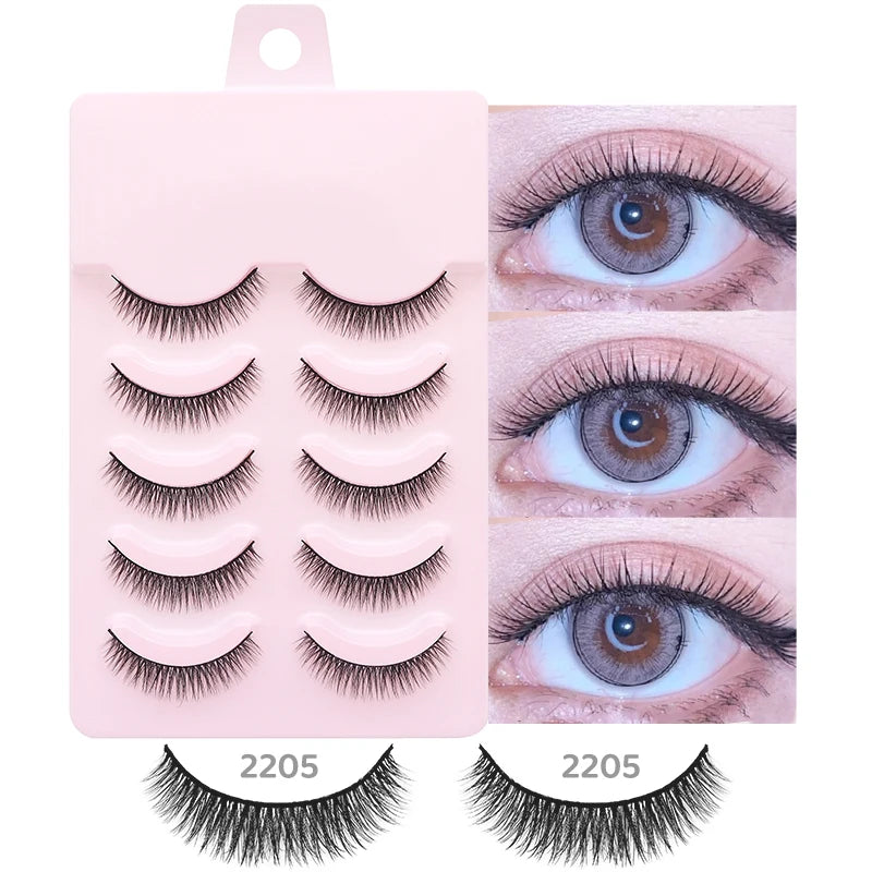 DINGSEN 5 Pairs Soft Natural Long False Eyelashes - Smarsty