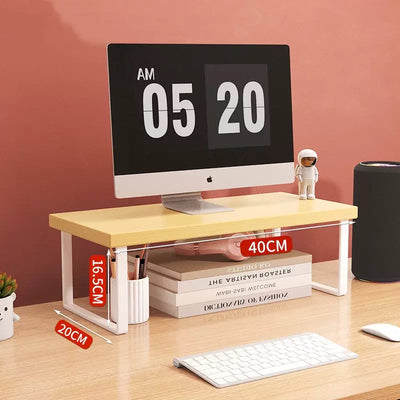 30/40/50cm Monitor Raised Shelf Office Laptop Bracket Desktop Computer Stand Desktop Rack Home Storage Holders Organizer by Smarsty