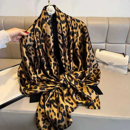 Large Silk Scarf for Women Soft Stylish Summer Wrap - Smarsty