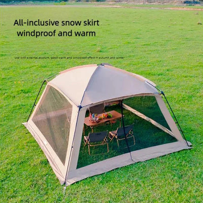 Outdoor Camping Mosquito Nets Tents 6-15 Person Rainproof Silver Glue Sunscreen Beach Picnic Sunshade Canopy Camping Equipment by Smarsty