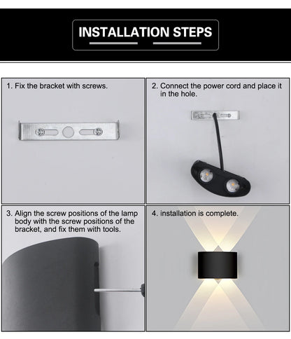 Waterproof LED Wall Lamp for Indoor and Outdoor Use - Smarsty