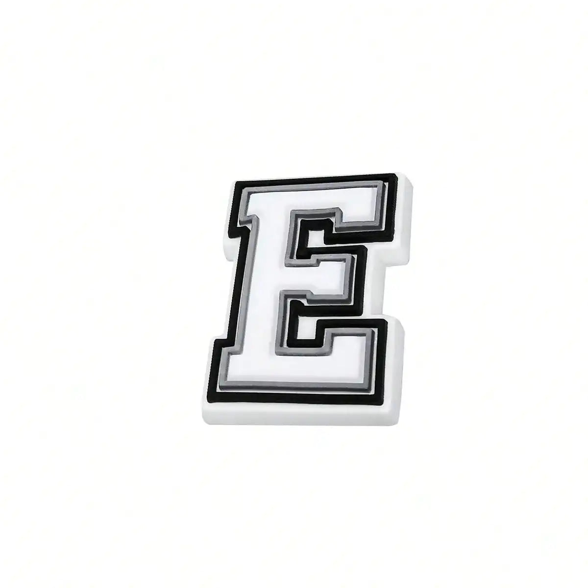 1pc Black White Alphabet Shoe Charm, PVC Shoe Accessory For Crocs, Wristband, Slipper,DIY Accessories Gifts For Holiday Party