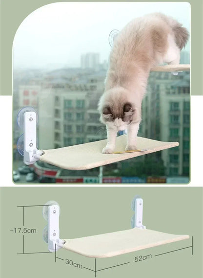Cordless Cat Hammock With Suction Cups For Sunbathing - Smarsty