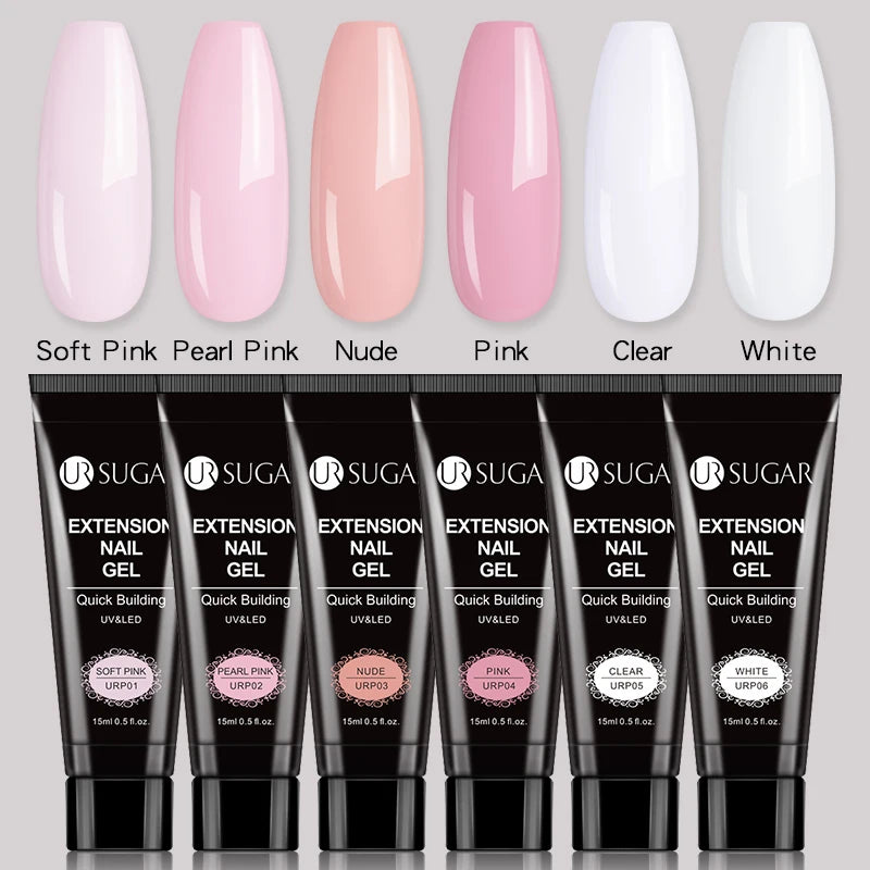 Nude Glitter Gel Nail Polish Kit for Long-Lasting Manicure - Smarsty