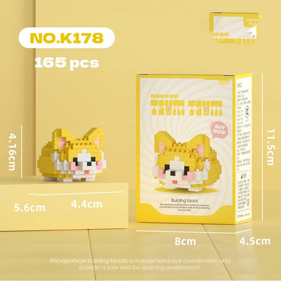 Animal Small Particle Dog Cat  Mini Building Blocks DIY Assembly Brick Sets Educational Toys for Kid 10 To 12 Year Birthday Gift - Smarsty
