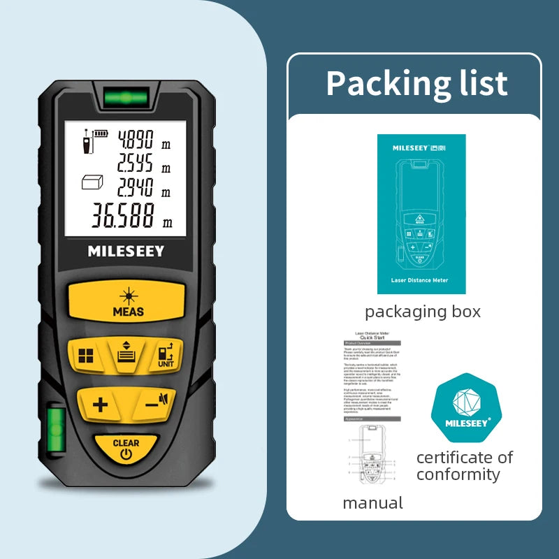 MILESEEY Laser Tape Measure with Multi Measurement Functions - Smarsty