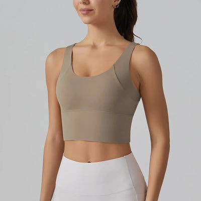 Yoga Bra Underwear Women Summer Shockproof Bra Beautiful Back Sports Running External Wear Training Fitness Yoga Tank Top Bra - Smarsty