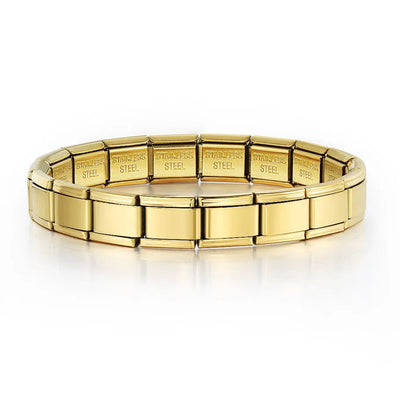 Italian 9mm Charm Link Elastic Stainless Steel Bracelet - Smarsty