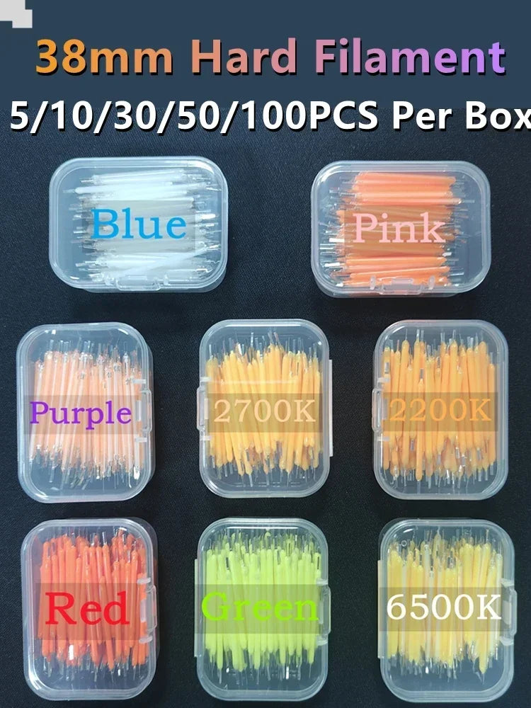 5-100PCS Per Box 3V 38mm LED Filament Multicolour COB Edison Bulb Lamp Incandescent Light Diodes Accessories For Home Lighting - Smarsty