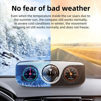 Boat Compass 3 In 1 With Thermometer Hygrometer Interior - Smarsty