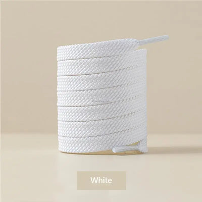 1Pair Fabric Flat Shoe laces Classic Shoelaces for Sneakers White Black Shoelace Quality Laces Shoes 100/120/140/160CM Strings - Smarsty