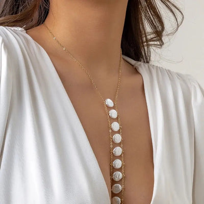 Bohemian Pearl Cross Belly Chain for Summer Style - Smarsty