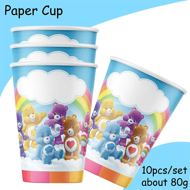 Miniso Care Bear Birthday Party Supplies Set - Smarsty