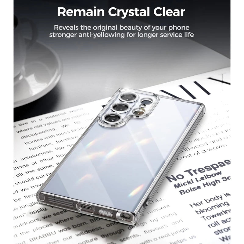 Clear Silicone Case for Galaxy S24 S23 S22 S21 Ultra - Smarsty