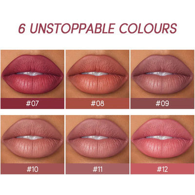 Ushas 12 Color Matte Lipstick Set Long Lasting Waterproof - Smarsty