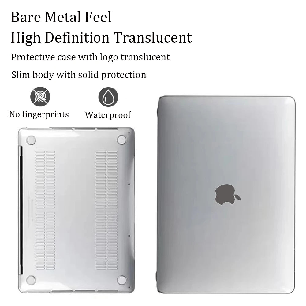 Crystal Clear MacBook Protective Case for Air 13 Pro 14
