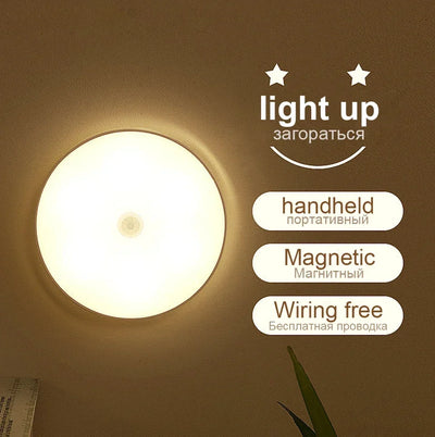 Motion Sensor LED Night Light USB Rechargeable for Cabinets - Smarsty