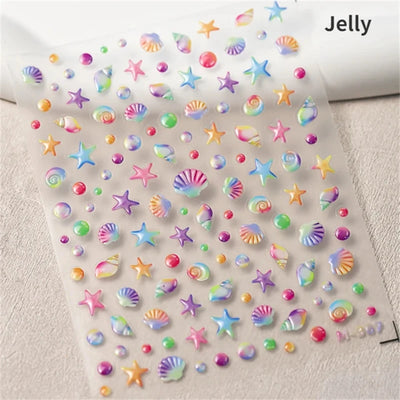 Dreamy Summer Beach Nail Art Stickers for Manicure - Smarsty