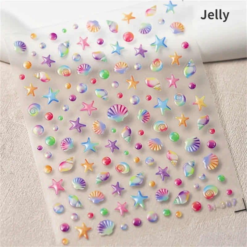 Dreamy Summer Beach Nail Art Stickers for Manicure - Smarsty