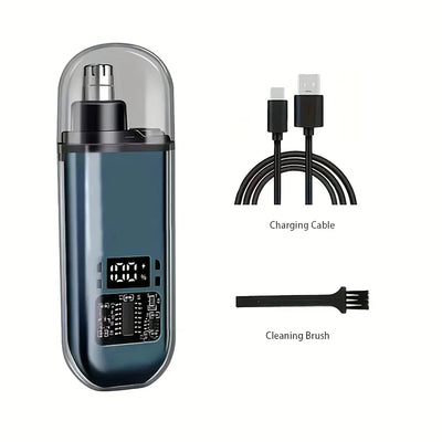 Nose Ear Hair Trimmer for Men - USB C Rechargeable Portable Fast Charge, Compact Grooming Kit - Smarsty