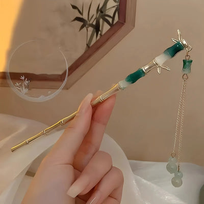 1/6pcs Elegant Chinese Style Tassel Hair Stick Traditional Floral Design Hairstyle Accessory Women Jewelry Hairpin Hairneedle - Smarsty