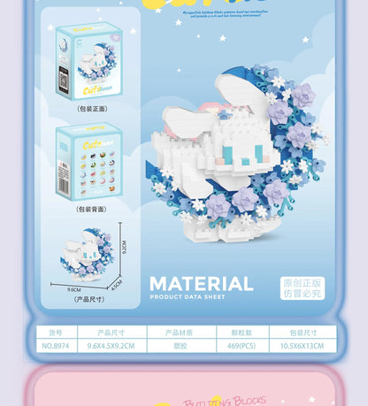 Mini Dog Cat panda raccoon Cute Pet Small Building Block Model Series Ornaments Children's Toy Christmas Birthday Gifts for Kids by Smarsty