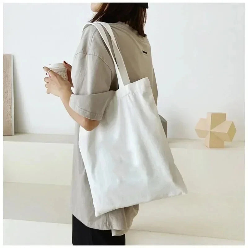 Large Capacity Canvas Tote Bag Reusable Eco Shopping Bag - Smarsty