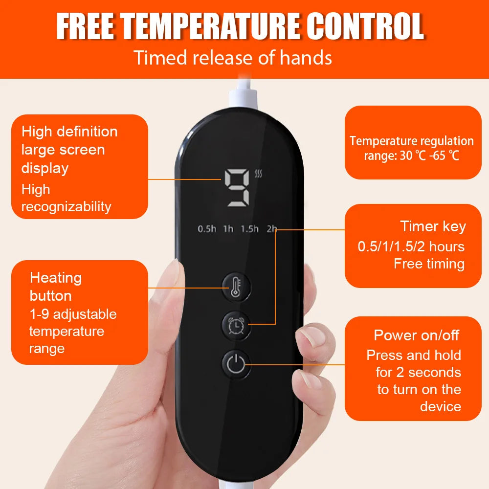 26*28*22cm Electric Heated Foot US/EU Warmers Soft Feet Heating Pad 9-gear adjustable temperature Electric shoe heating pad 1pc