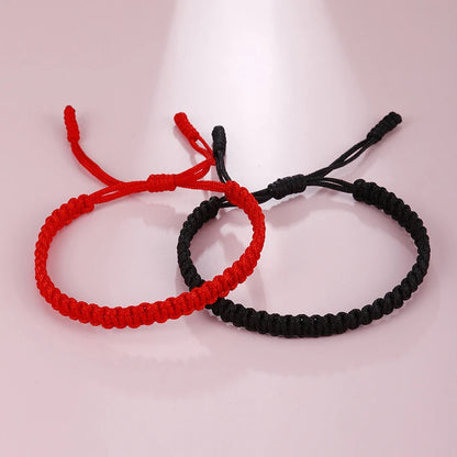 Handmade Red Black String Bracelet for Good Luck - Smarsty
