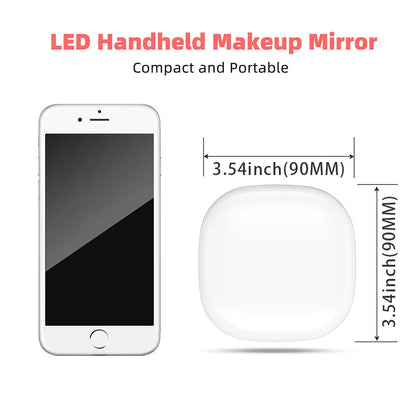 Compact Foldable LED Makeup Mirror With 5x/10x Magnification - Smarsty