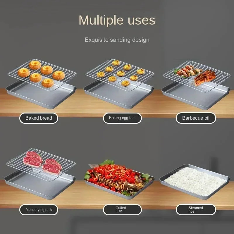 Stainless Steel Baking Pan with Rack for Grilling - Smarsty