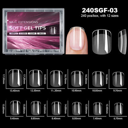 Luxury Soft Gel False Nail Tips for Elegant Manicure - Smarsty